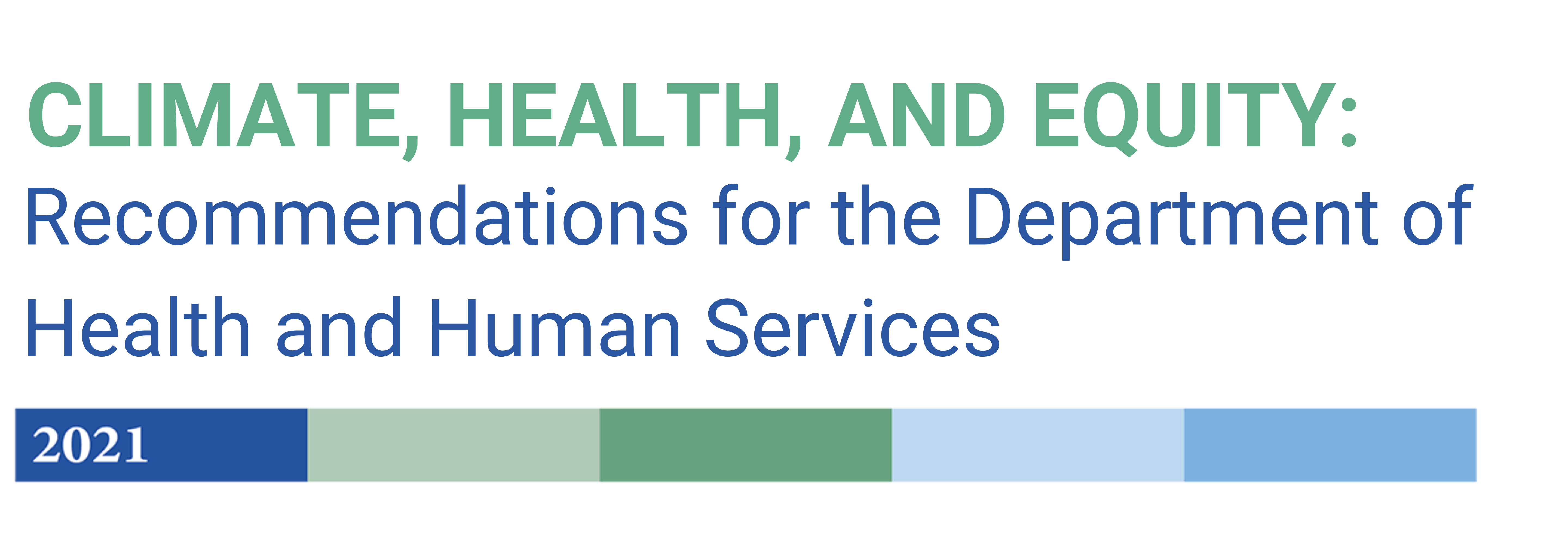 Recommendations for the Department of Health and Human Services